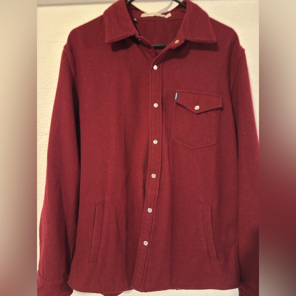 Criquet Men's Burgundy Shirt Jacket